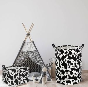 <b>Rectangle</b> Cow <b>Basket</b> Cow Print <b>Storage</b> Bins Cute Canvas Organizer Bin for Bedroom Decor Kids Toys Books - Product Image 4