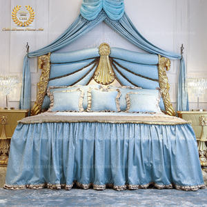 Ensemble <span class=keywords><strong>de</strong></span> meubles <span class=keywords><strong>de</strong></span> chambre à coucher <span class=keywords><strong>de</strong></span> luxe, design bleu <span class=keywords><strong>ciel</strong></span>, <span class=keywords><strong>lit</strong></span> <span class=keywords><strong>de</strong></span> <span class=keywords><strong>princesse</strong></span>, taille Queen, meubles <span class=keywords><strong>de</strong></span> chambre à coucher en bois sculpté royal - Product Image 4