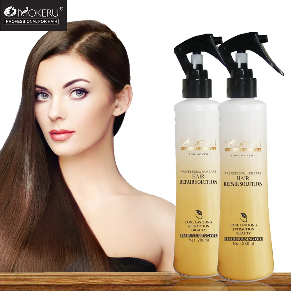 Mokeru Color Protection Fast Smoothing idratante capelli secchi acido ialuronico riparazione siero per capelli per il trattamento della cura dei capelli danneggiati