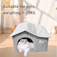 Feuille d'aluminium thermostatique pour chien, toutes saisons, universel, nid pour chat, motif solide, cabane en tissu Oxford, maison pour chats d'extérieur