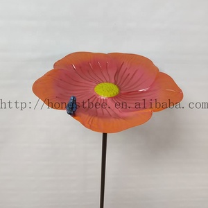 Mangeoire pour oiseaux en forme de fleur, 1 pièce, support pour le bain, graines d'eau, pétales rondes, décorations de <span class=keywords><strong>jardin</strong></span> - Product Image 6