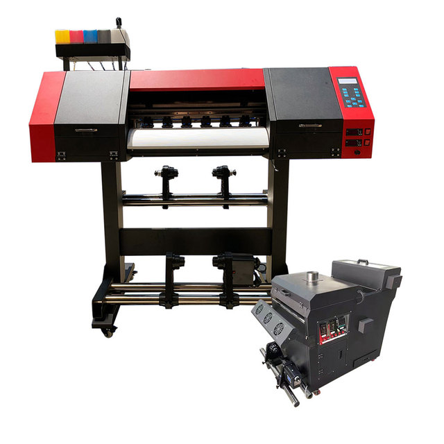 Newest Upgrade DTF Printer I3200 4720 2PCS Printhead A1 60CM DTF Flatbed Inkjet Printer With Automatic Powder Shaker Machine