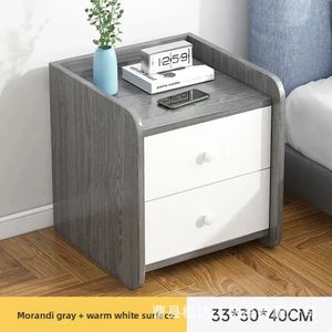 Wooden bedside table, cross-border creative home bedroom <b>small</b> bedside storage <b>cabinet</b>, multi-functional solid wood - Product Image 5