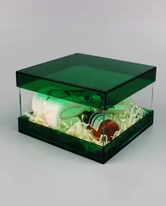 Customized Wedding Acrylic Colorful Gift Box Transparent High-end Acrylic Organizer Storage Box