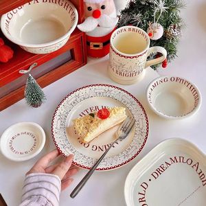 Factory Wholesale Christmas Ceramic Tableware <b>Set</b> Elegant Christmas Ceramic Porcelain Tableware - Product Image 2