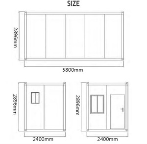Newly Designed Easy-shipping and Easy- Installment 20ft <b>Z</b>-type Flat Pack Folding Shipping Container House Hotels Coffee <b>Bar</b> - Product Image 6