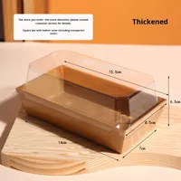 Boîte d'emballage de sandwich en carton rectangulaire pour nourriture à emporter viande soie jaune d'oeuf bouffée neige bouffée gâteau rouleau