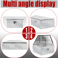 Boîte à outils personnalisée pour remorque, caravane, remorque en aluminium, 39'' * 16.5'' * 12'', 5 barres, motif de bande de roulement, avec serrure et clés