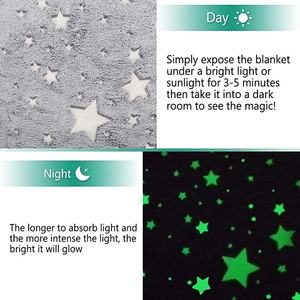 Manta de lana a cuadros brillante para niños, Estrella luminosa con mantas ligeras brillantes, superventas - Product Image 5