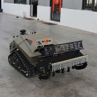 Mesin Pemotong Rumput Crawler Multifungsi 800mm 48v Buatan Cina, Zero Turn, Remote Control, Dilengkapi Mesin Pengisi Tanah