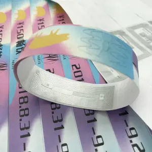 Wristband White 3/4" Tyvek Wristbands Ultralight Rfid Paper Wristband For Events Bracelet