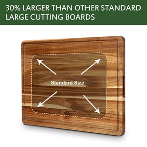 Acacia <b>Wood</b> Cutting Board 60.96 x 45.72 x 3.05 Cm Rectangle Chopping <b>Block</b> For Kitchen Use - Product Image 2