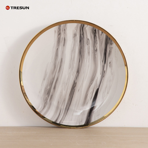 Electroplated Gold Porcelain Ceramic <b>Dinnerware</b> <b>Set</b> Classic Plates Party Modern Dishe Plate Dish Plate for Party Plates for Home - Product Image 5