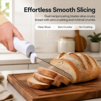 Nouveau couteau de cuisine électrique sans fil, en acier inoxydable, Rechargeable, automatique, coupe-pain électrique