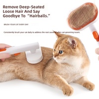 Brosse automatique à un bouton pour enlever les poils de chien, peigne pour animaux à poils longs, démêlant et massant, écologique pour chiens et chats