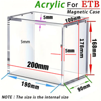 Boîte de présentation en acrylique pour Elite Trainer Box (ETB) avec protection UV transparente, boîtes de rangement en acrylique pour boosters TCG avec couvercle magnétique