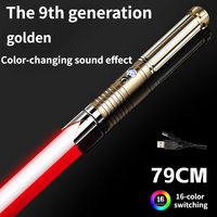 LGT Saberstudio RGB Lightsaber Cosplay Sword Toys for Kids Smooth Swing LED Flashing Metal Hilt Laser Saber Gift