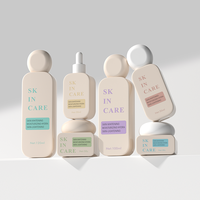 Flacon en Verre Vide pour Cosmétiques, Emballage de Soins de la Peau, Flacon de Lotion avec Pompe, Ensemble Luxe de Flacons et Pots en Verre pour Contenants de Soins