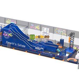 Parque de Trampolines Interior Personalizado Aoleao, Circuito Ninja con Tobogán, Piscina de Pelotas para Niños, 500 kg, Juego Suave, Certificado CE TUV - Product Image 4