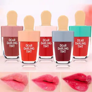 Corea organic beauty Long Lasting Waterproof Makeup Kid Cute Mini Lip Gloss Long Lasting Moisturizing Ice Cream Lip Tint