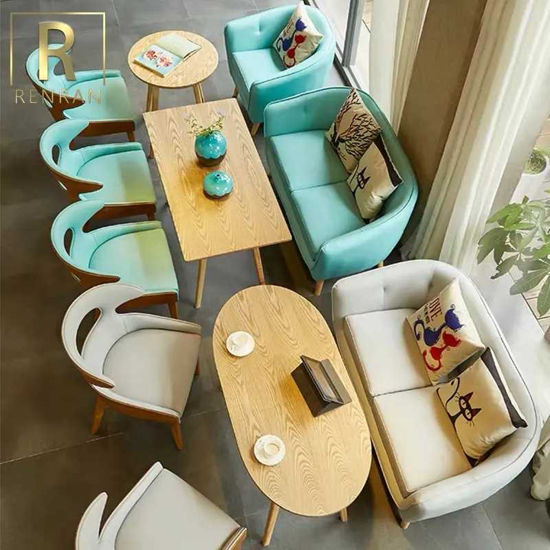 נוח מסעדה גבוהה תה ספה כיסאות ושולחנות קפה חנות קפה מסעדת ריהוט סט ילדים שולחן וכיסא סט