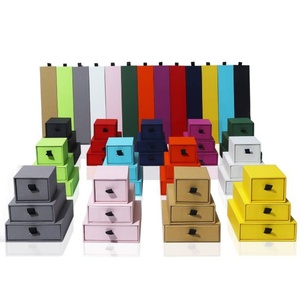 Earrings <b>Boxes</b> Wedding Gift Fashion Bracelets Bangles Drawer Jewelry Paper Box Luxury Drawer Jewelry Box Custom Matte <b>Black</b> - Product Image 3