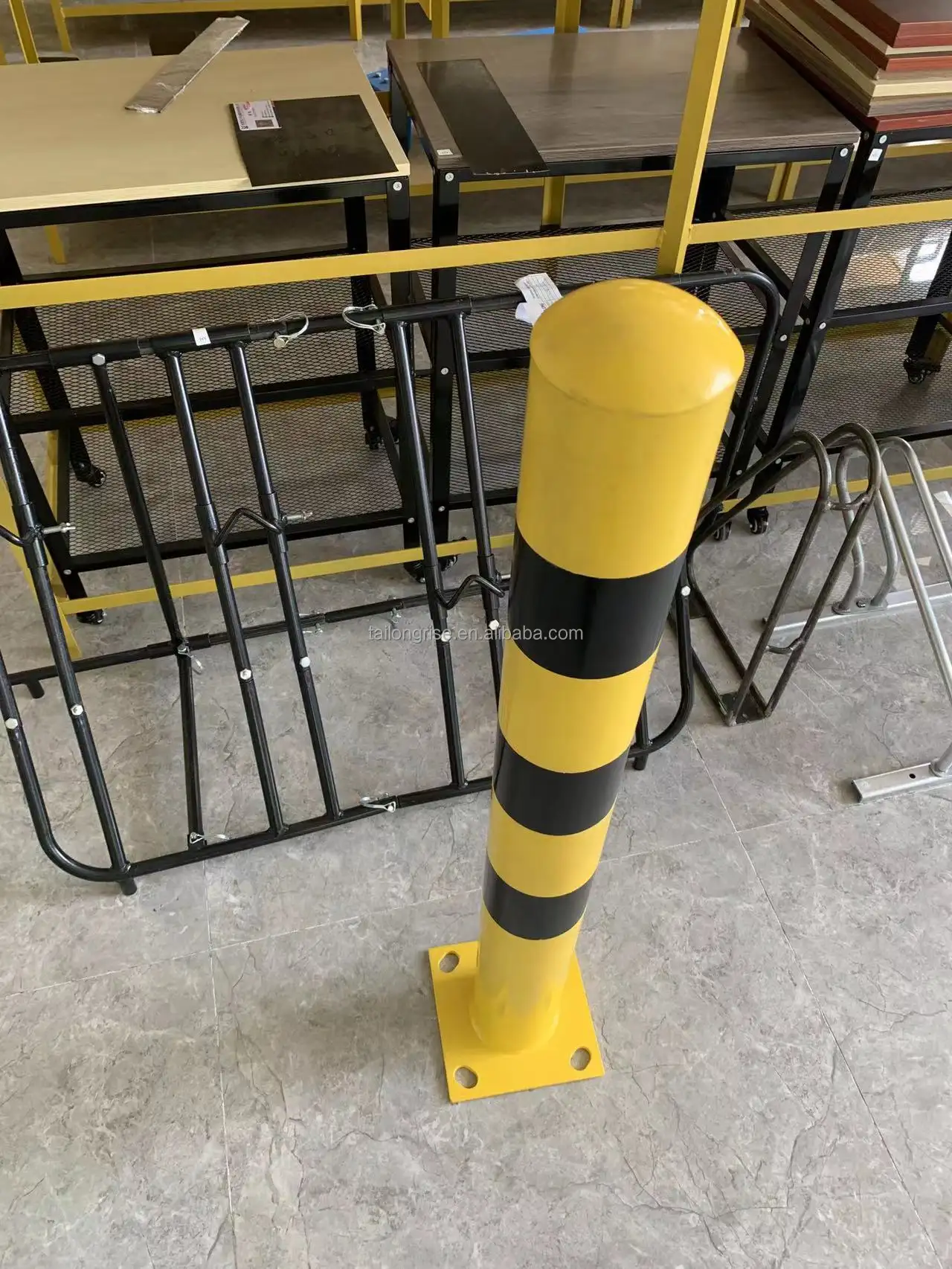 Barrera de estacionamiento de alta resistencia, bollard de acero inoxidable para seguridad de tráfico, Pilar, bolardo extraíble