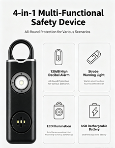 Allarme Personale di Sicurezza Portachiavi 130dB SOS con Sirena ad Alto Volume e Torcia LED per Sicurezza Quotidiana all'Aperto - Product Image 3