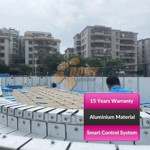 ขนาดกะทัดรัดเหนือพื้นดินสระว่ายน้ำพร้อมกรอบอลูมิเนียมสำหรับหลังคาในเมืองติดตั้งง่ายต่อสิ่งแวดล้อม - Product Image 1