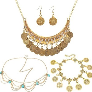 Gypsy <strong>Costume</strong> Accessories Ethnic <strong>Indian</strong> <strong>Jewelry</strong> Sets Boho Dress Gold Coin Necklace and Earrings Set for Women Trendy 2025 - Product Image 4