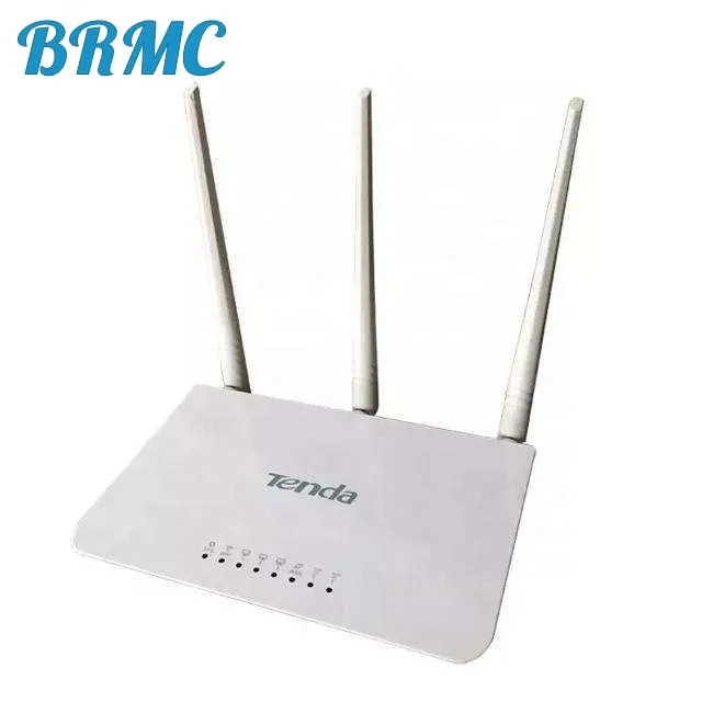 F3 300mbps 2.4GHz 5dBi Wifi Router com Inglês Pacote de Software 3 Antenas 4 Portas Wireless Home Usado Router