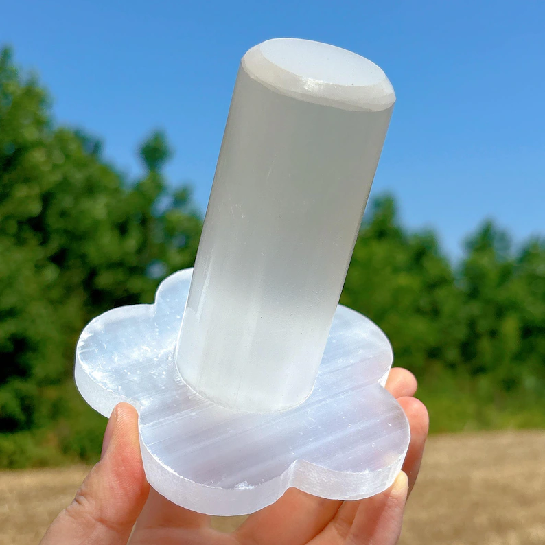 Cylindrical Shape with Floral Base