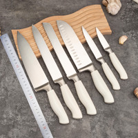 Ensemble de couteaux à steak de cuisine combinés en acier inoxydable blanc allemand