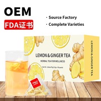 Thé au citron et au gingembre pur en sachet – Formule personnalisée pour stimuler l'immunité et réchauffer le corps – Vente en gros sous marque privée