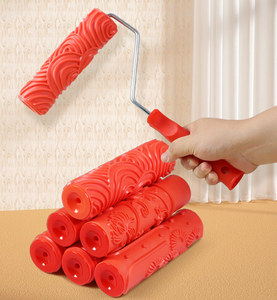 7 Inch Embossing Textured Urethane Rubber <b>Roller</b> Brush for DIY Industrial Wall Decoration 3D <b>Paint</b> Design OEM - Product Image 2