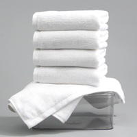 Ensemble de serviettes de bain et de visage en coton blanc de luxe avec logo personnalisé, qualité hôtelière