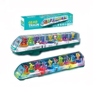 Mainan yang dioperasikan dengan baterai gigi mainan kereta api gigi silikon mobil Universal