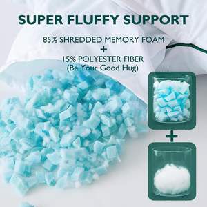 Forma di cuscino lombare rettangolare per fodere per cuscini decorativi inserto per cuscino in <span class=keywords><strong>Memory</strong></span> Foam triturato - Product Image 3