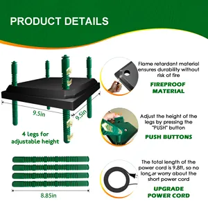 Chick Brooder Heating Plate With Adjustable Heights For Chicken Coop