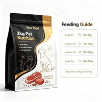 Sacs d'emballage pour aliments pour animaux de compagnie, personnalisés, grand format, à fond carré, de qualité alimentaire, résistants à l'humidité, avec fermeture éclair, pour aliments pour chiens et chats