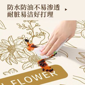 Printed Rectangular Tablecloth PVC Washable Waterproof Oilproof Stain Resistant Heat Resistant Home Use - Product Image 3