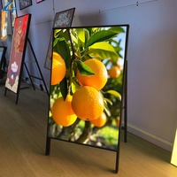 Enseigne Lumineuse LED d'Affichage de Menu Intérieur Personnalisée 60x90cm Sans Support pour Pizzeria, Café, Bar