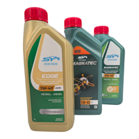 Huile moteur automobile de qualité garantie, lubrifiant automobile, Car Magnatec 5W-40 4L, grade SP, huile moteur entièrement synthétique pour Castrol