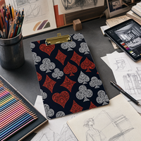 Portapapeles de Acrílico con Impresión UV Personalizada, Organizador de Papel Resistente de Lucite, Portadocumentos para la Escuela, Hotel, Regalo de Inauguración de Casa