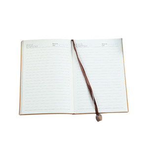 Cuaderno diario planificador de cuero PU Tapa dura papel impermeable ecológico al por mayor con divisores - Product Image 4