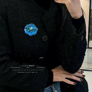 Broche de Flores de Peonía de Estilo Nacional de Alta Gama para Mujer, Exquisito Broche de Perlas para Cheongsam, Hanfu, Flor para el Pecho, Broche para Abrigo - Product Image 4