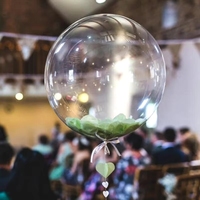 Ballons de fête en gros, ballons à bulles Bobo en TPU transparent de haute qualité avec lumière LED pour la décoration de fête