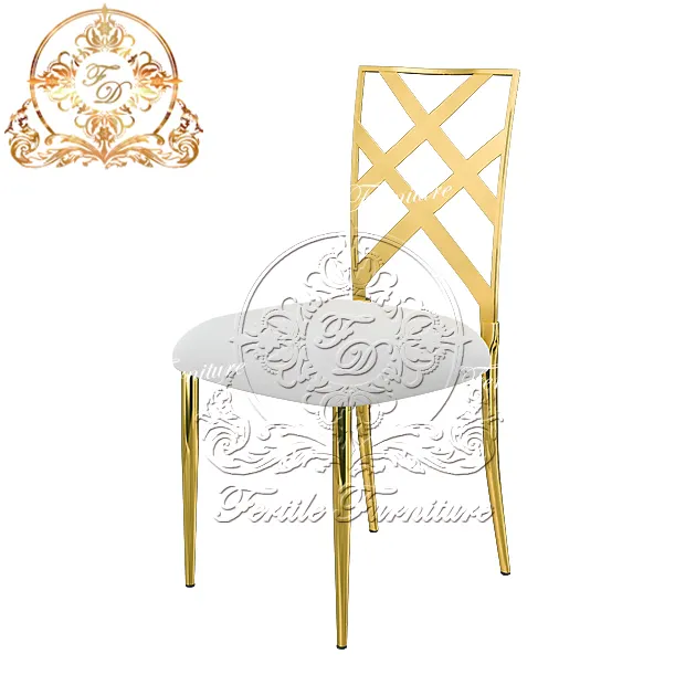 Manufacturer Chameleon Cross Back Metal Hotel Banquet Wedding And Event Chairs In Foshan For Sale