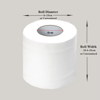 Papier toilette sur mesure du fabricant, grand rouleau, jetable, pour salle de bain, fabriqué en Chine