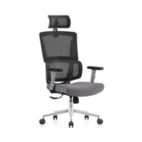 Fauteuil de bureau exécutif ergonomique moderne en tissu, pivotant, confortable, haut, en maille, de luxe, pour vente en gros